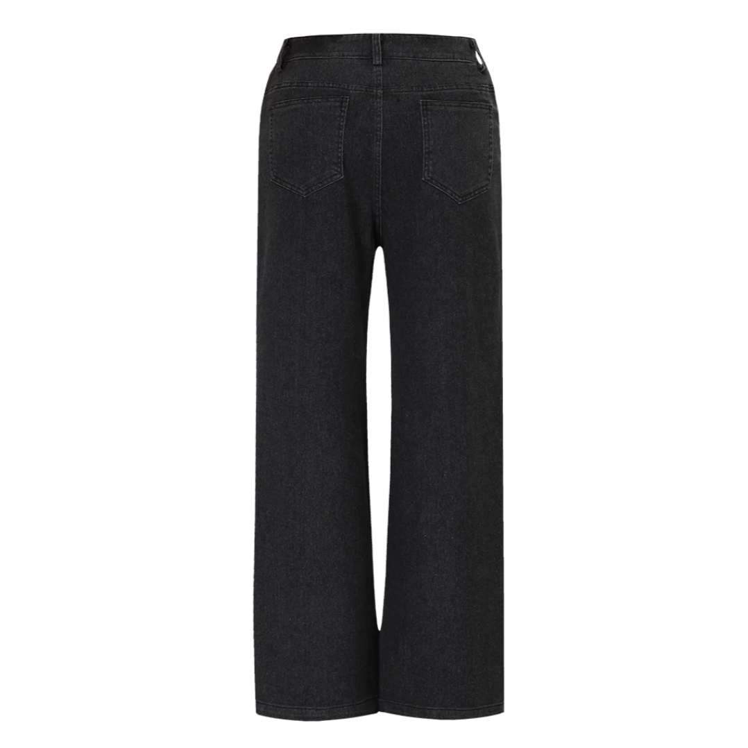 Melanie Rivet Embellished Wide Leg Baggy Jeans