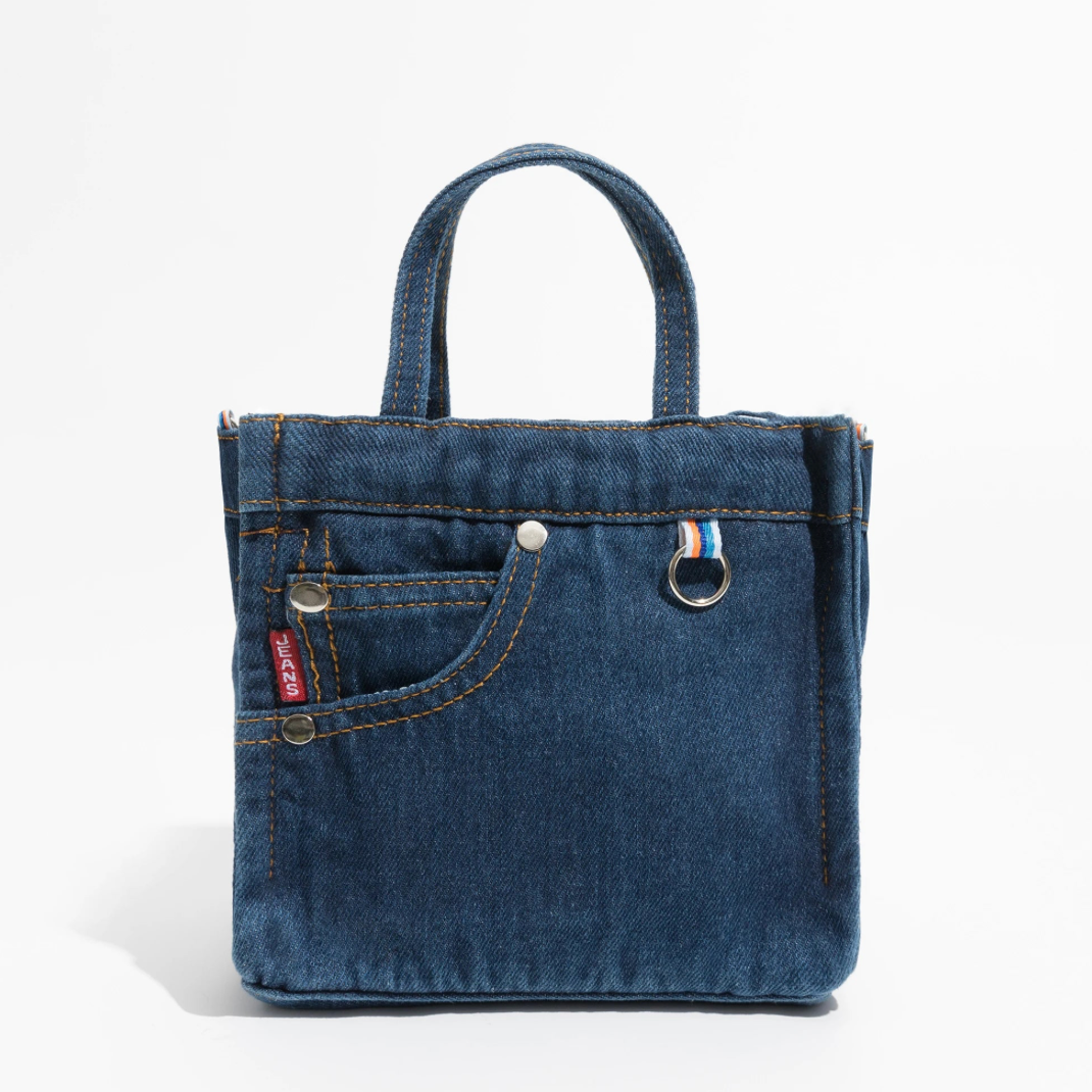 Polly Casual Denim Patchwork Tote