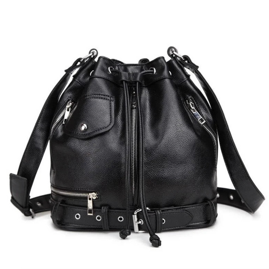 Callie BIker's Jacket Shape Punk Shoulder Bucket Bag
