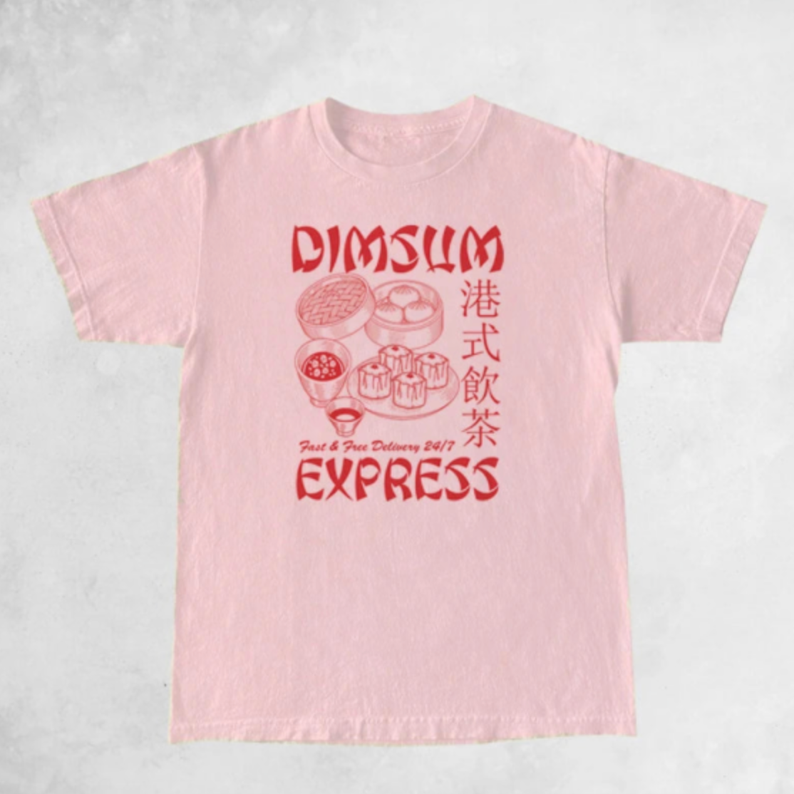 Unisex Dim Sum Express Retro Graphic Tees