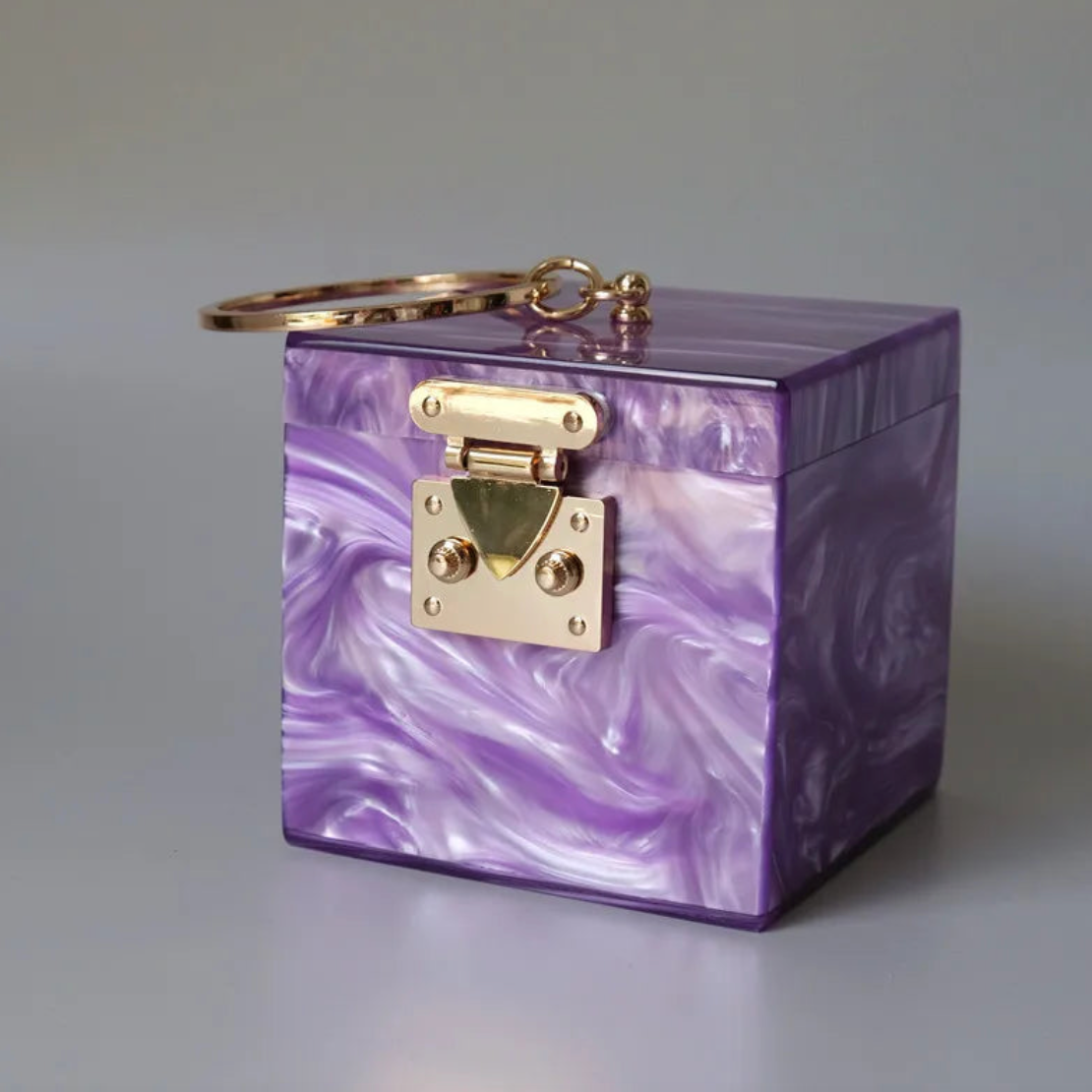 Maysen Marble Pearlescence Mini Box Tote