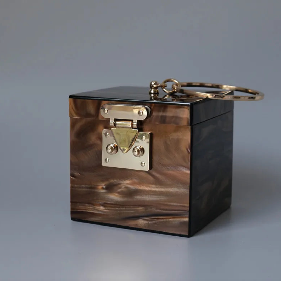 Maysen Marble Pearlescence Mini Box Tote