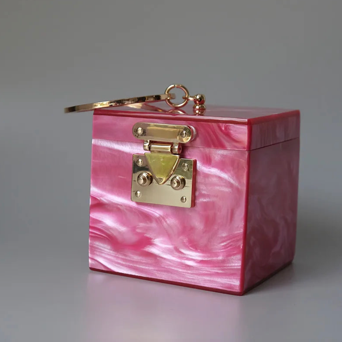 Maysen Marble Pearlescence Mini Box Tote