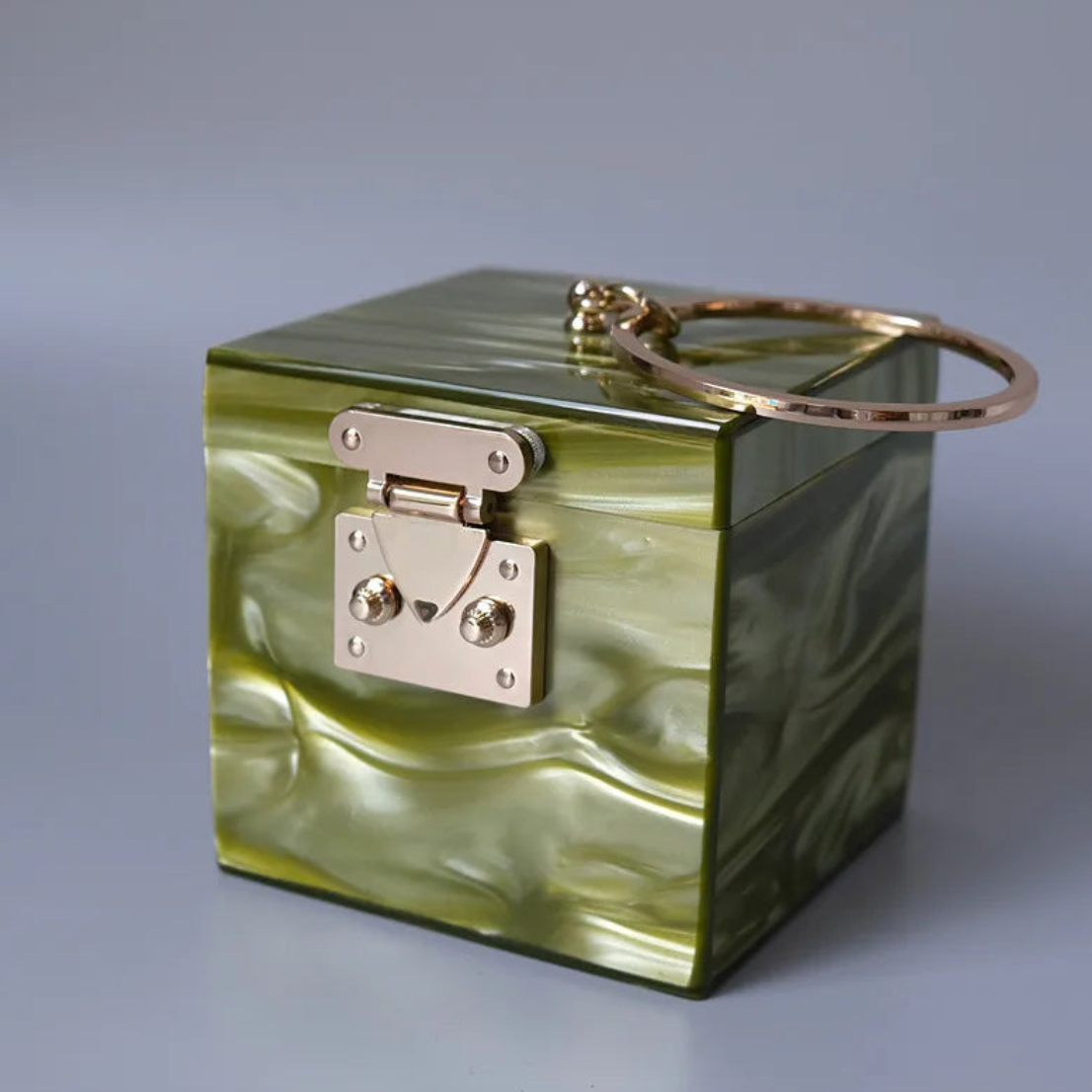 Maysen Marble Pearlescence Mini Box Tote