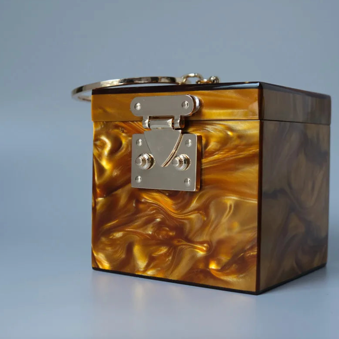 Maysen Marble Pearlescence Mini Box Tote