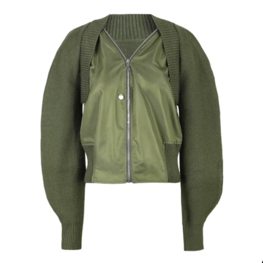 Riva Knit Patchwork Bomber Jacket