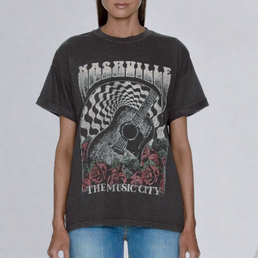 Nashville Letter Graphic T-Shirts