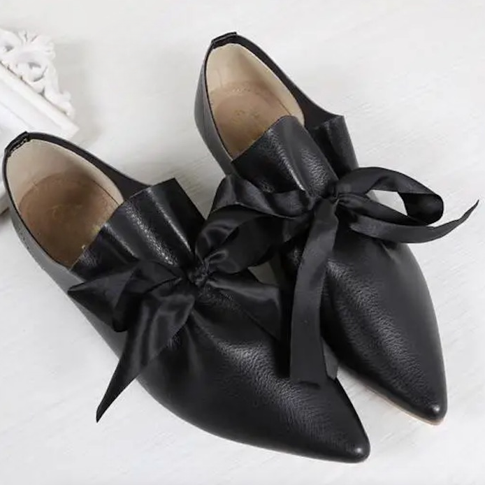 Toledo Ruffle Bow Tie Moccasin Loafers