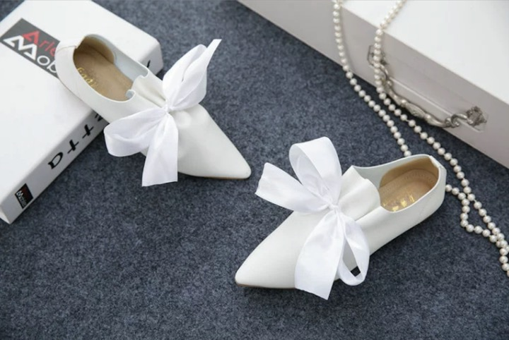 Toledo Ruffle Bow Tie Moccasin Loafers