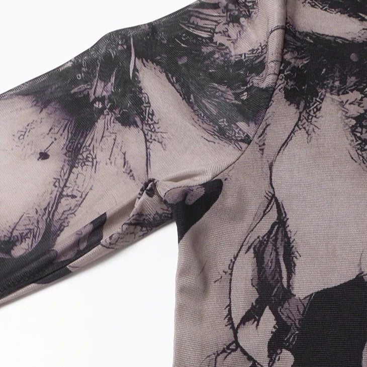 Amalie Art Floral Watercolor Print Tissue Top