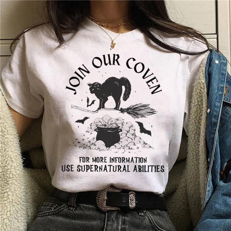 T-shirt Cartoon Witch Magic Kawaii Tshirt