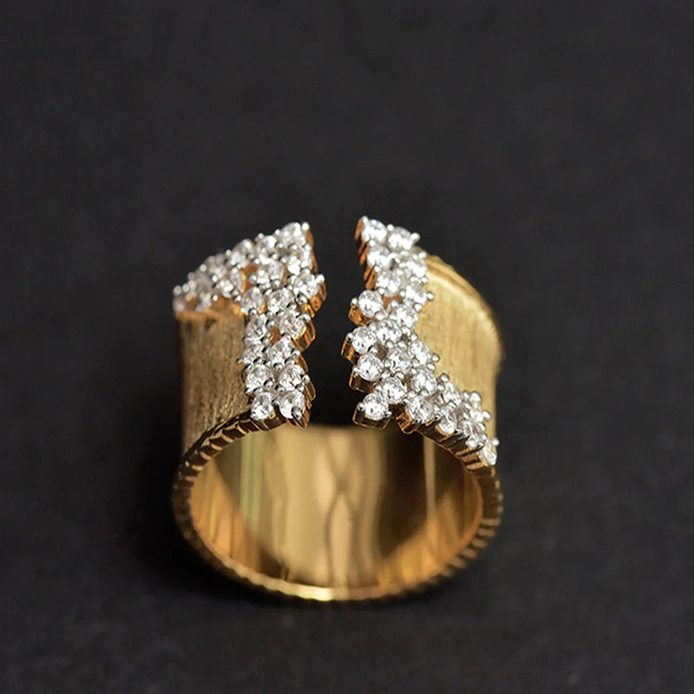 Luxe CZ Rhinestone Wrap Ring