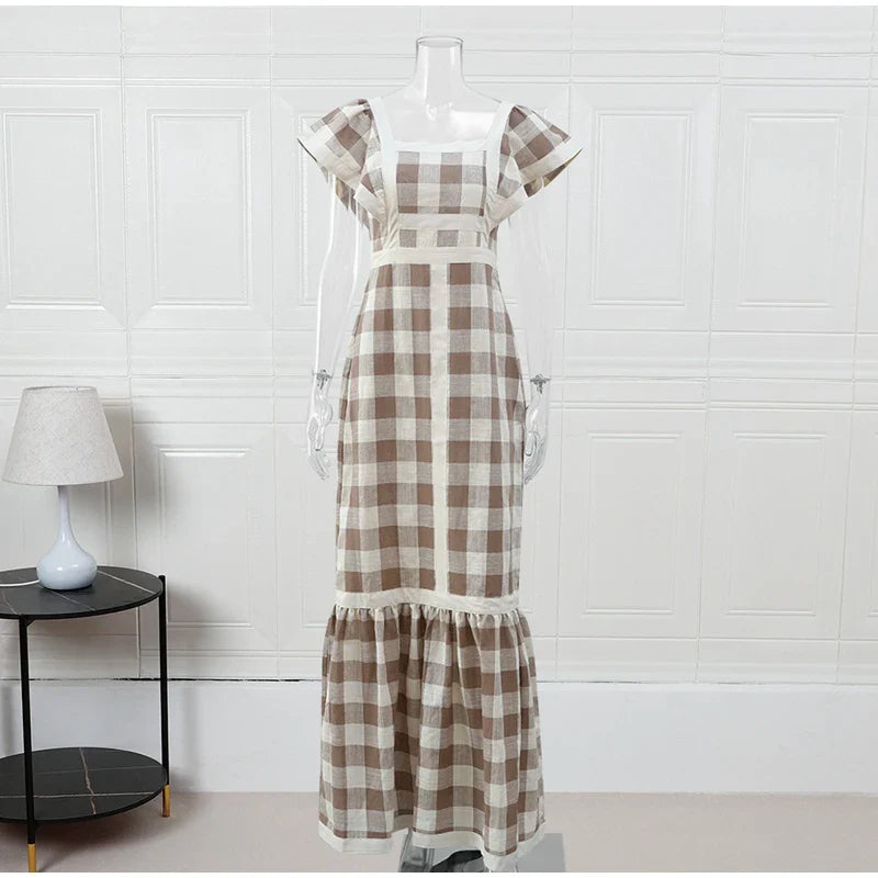 Ramona Ruffle Sleeve Square Neck Maxi Dress