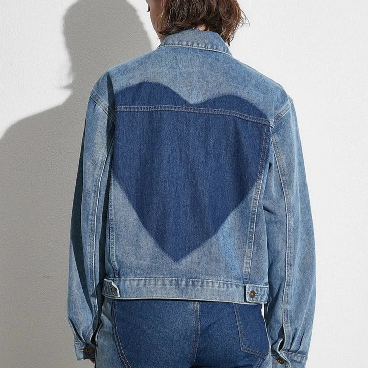 Rumia  Wave Cut Out Denim Jacket