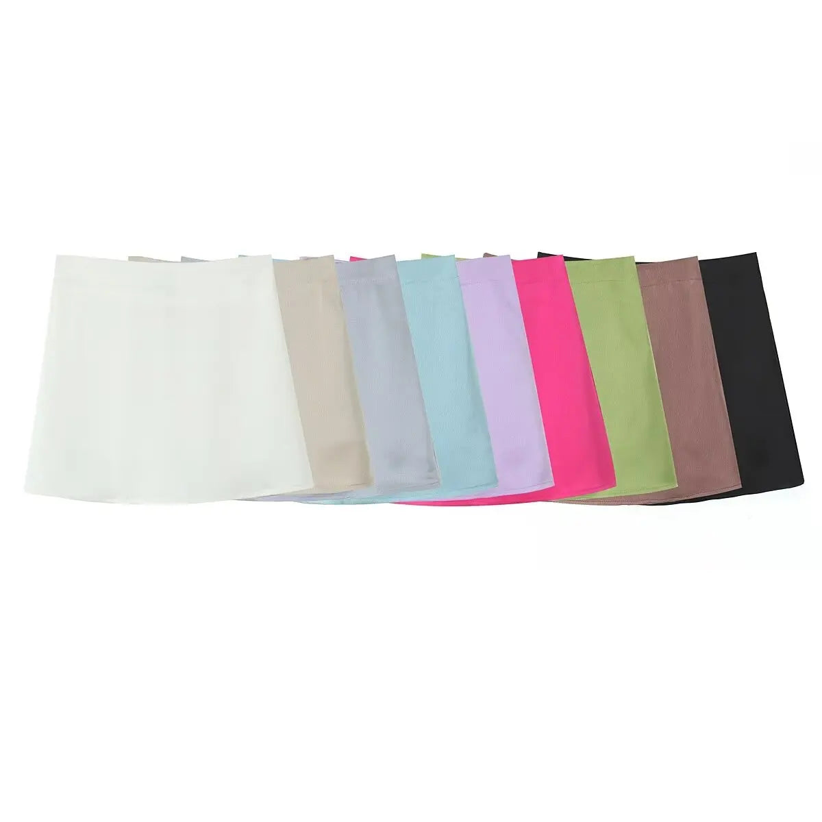 Tassha Boxer Satin Mini Skirts