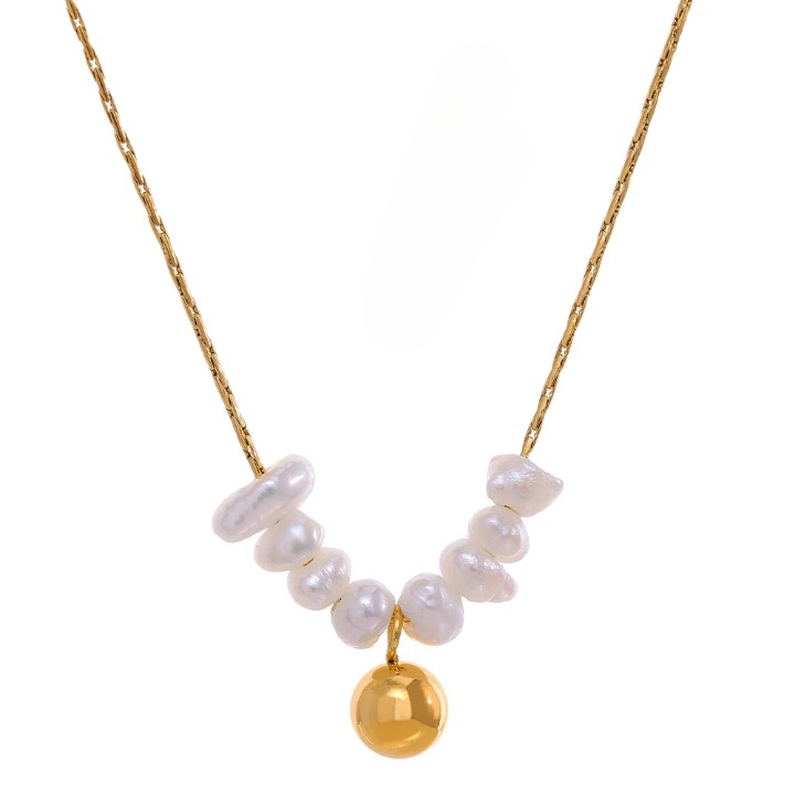 Natural Pearl String Beads Necklace