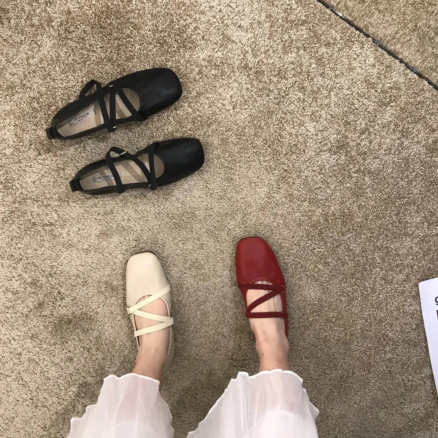 Catia Faux Leather Ballet Flats