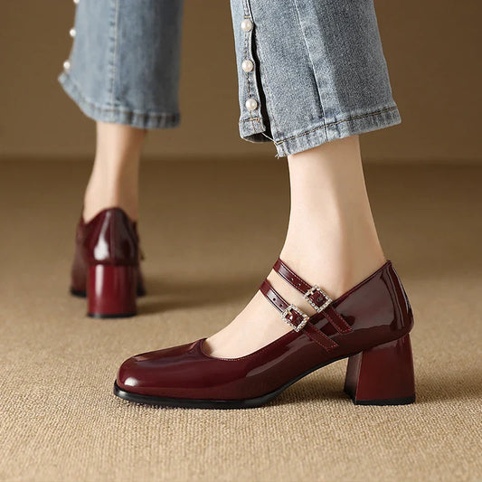 Jollie Double Strap Maryjane Pumps