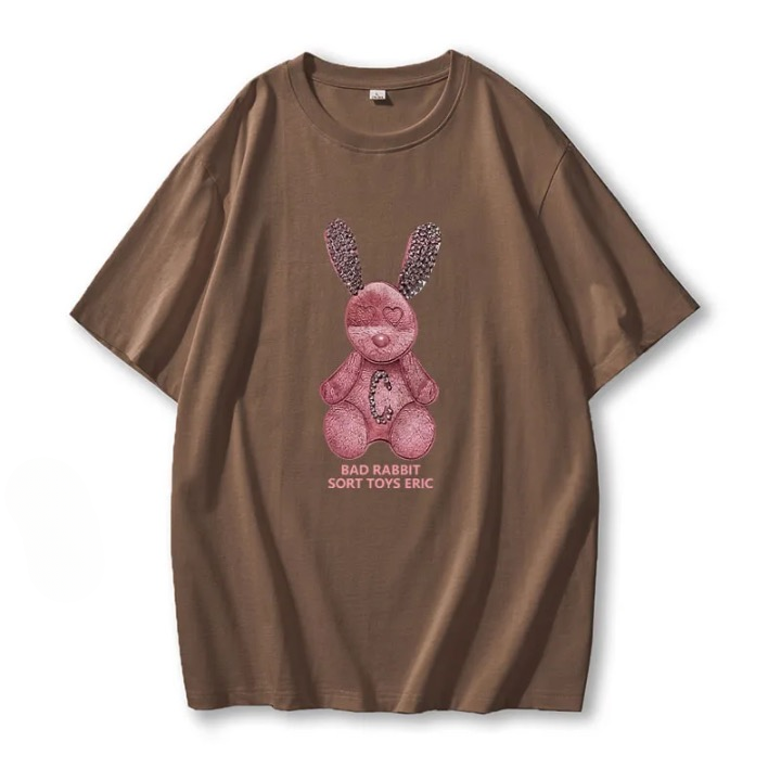 Lorie Cute Rabbit Printed T Shirts