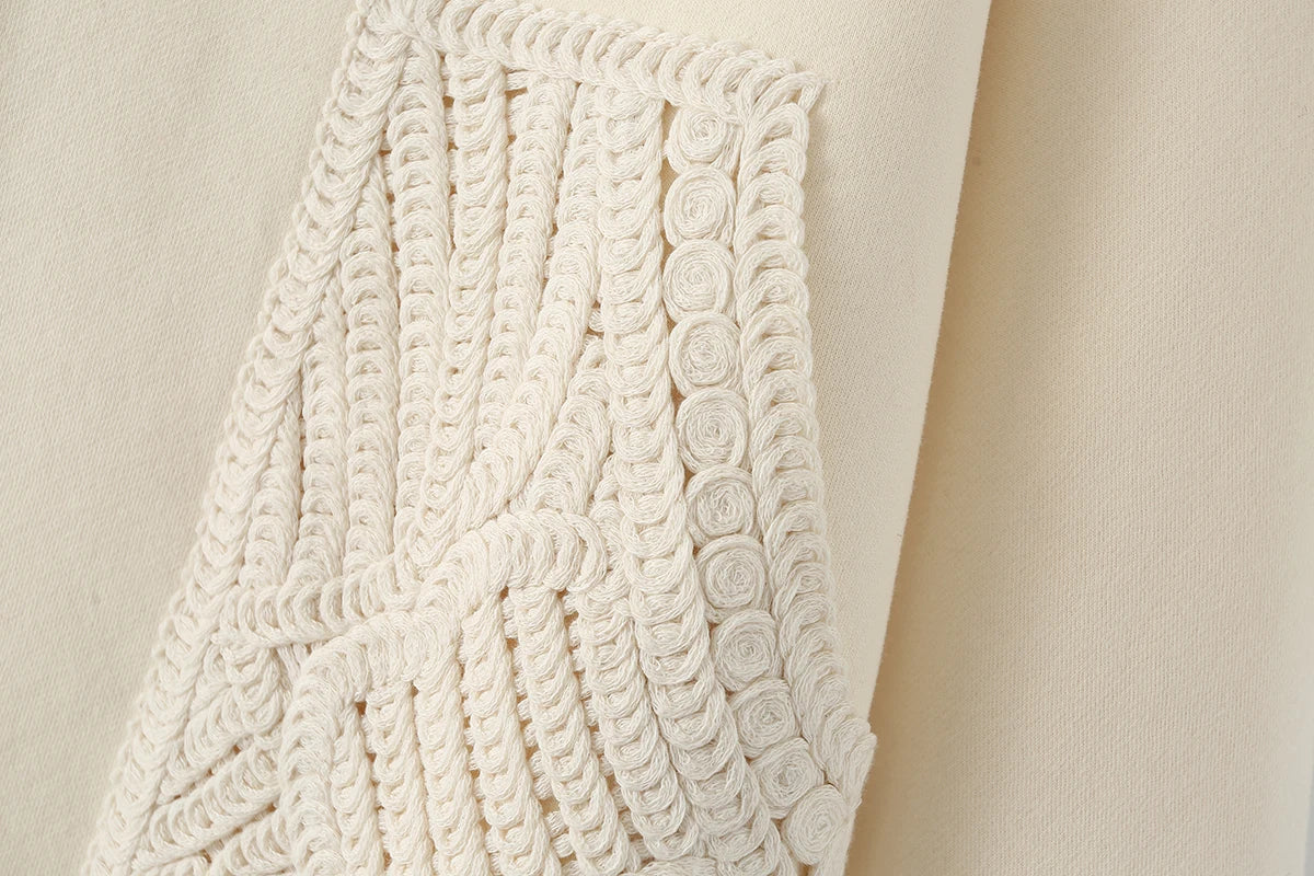 Caren Crochet Pocket Sweatshirts