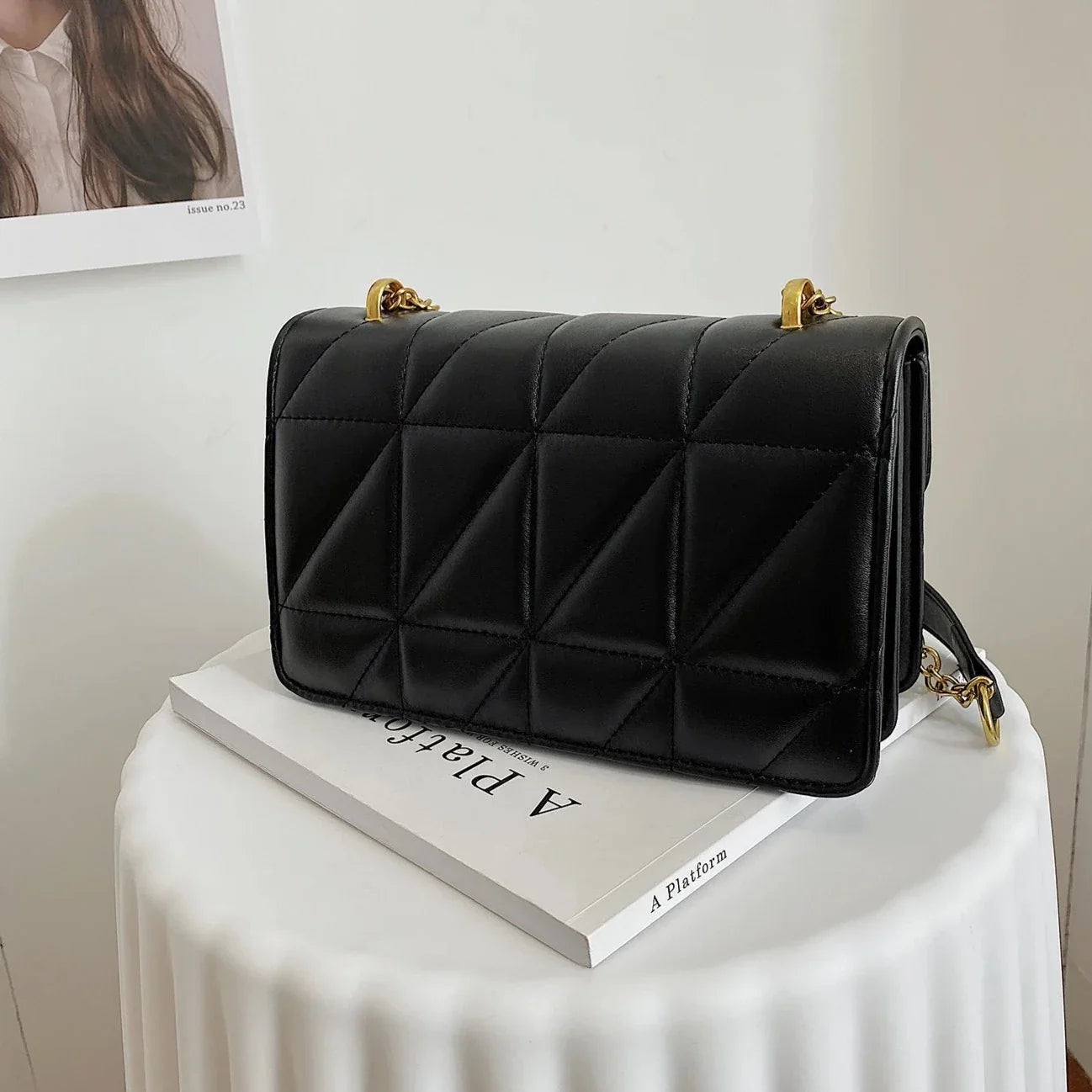 Willemina Square Quilted Flap Bag