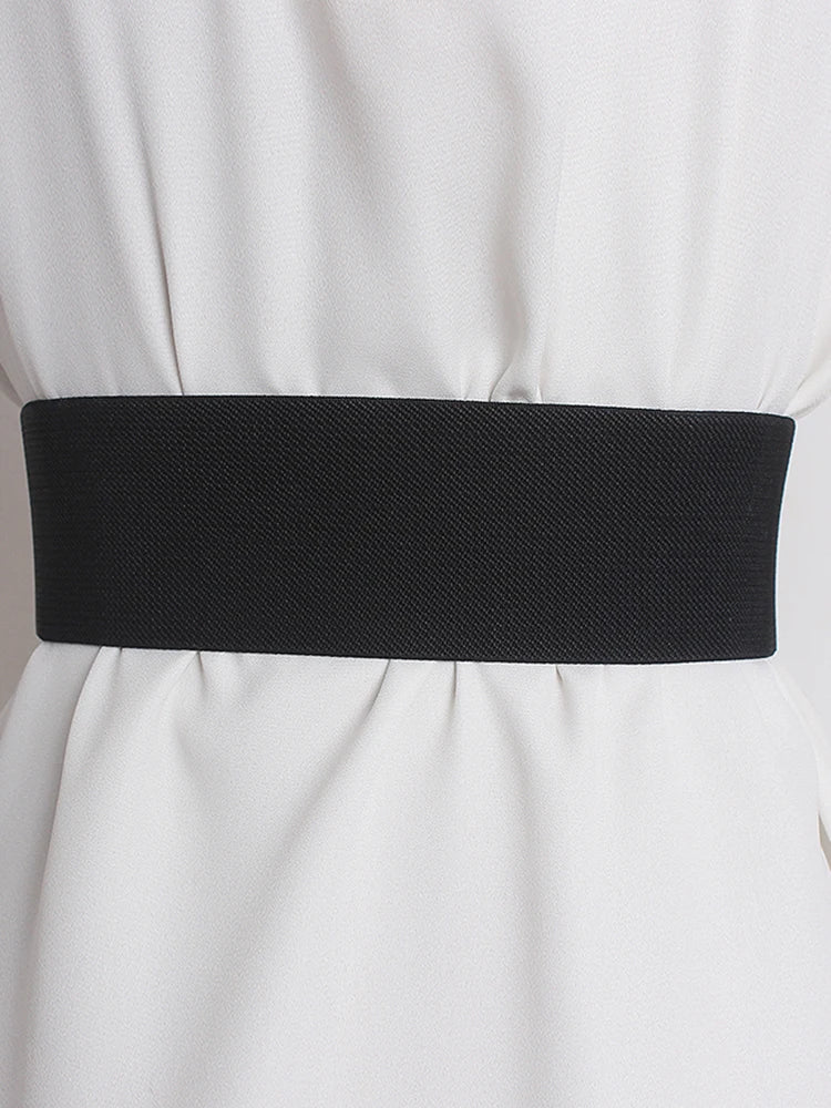 Vintage Square Buckle Woven Metallic Belts