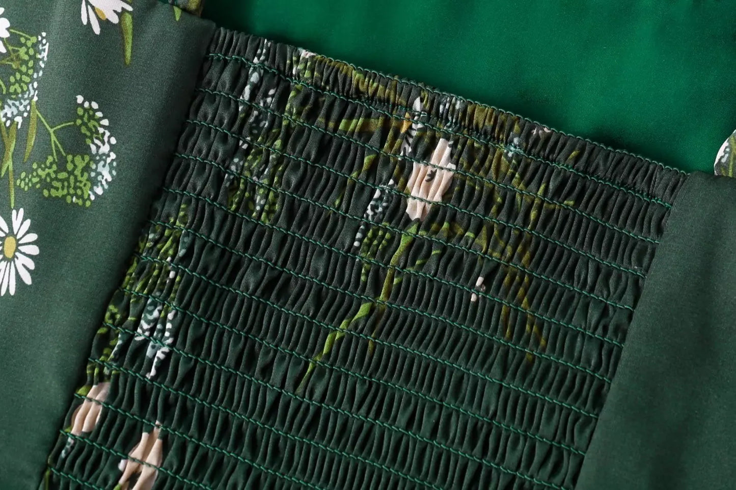 Green Floral Chinoise Satin Camisole Top