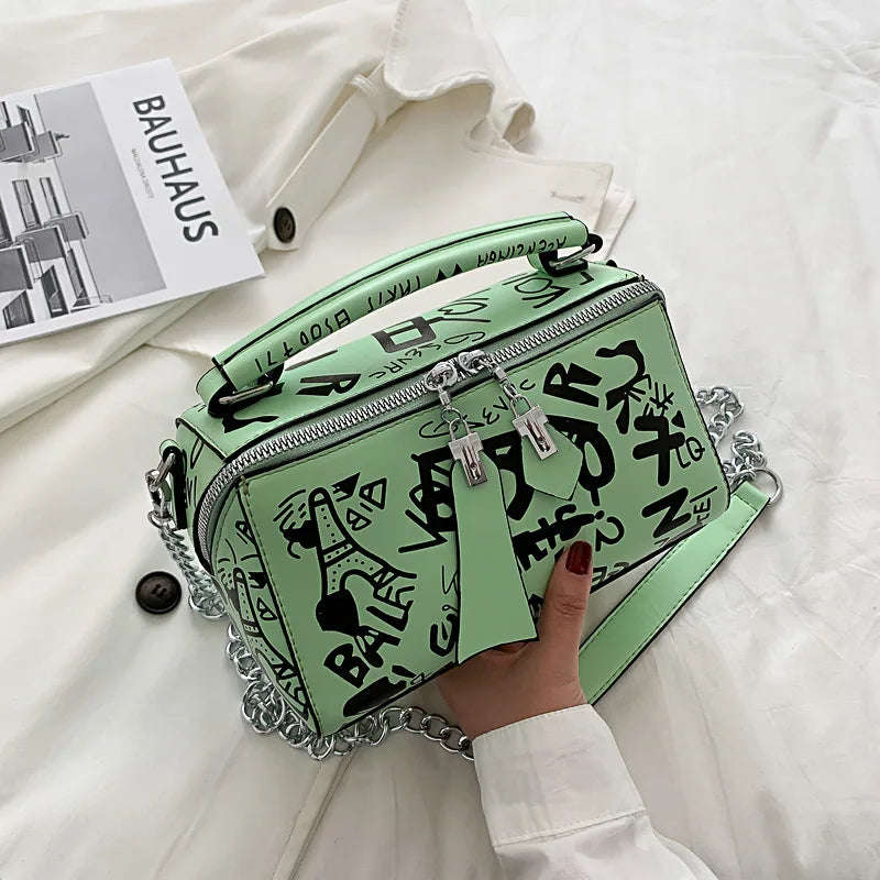 Graffiti Prints Box Bags