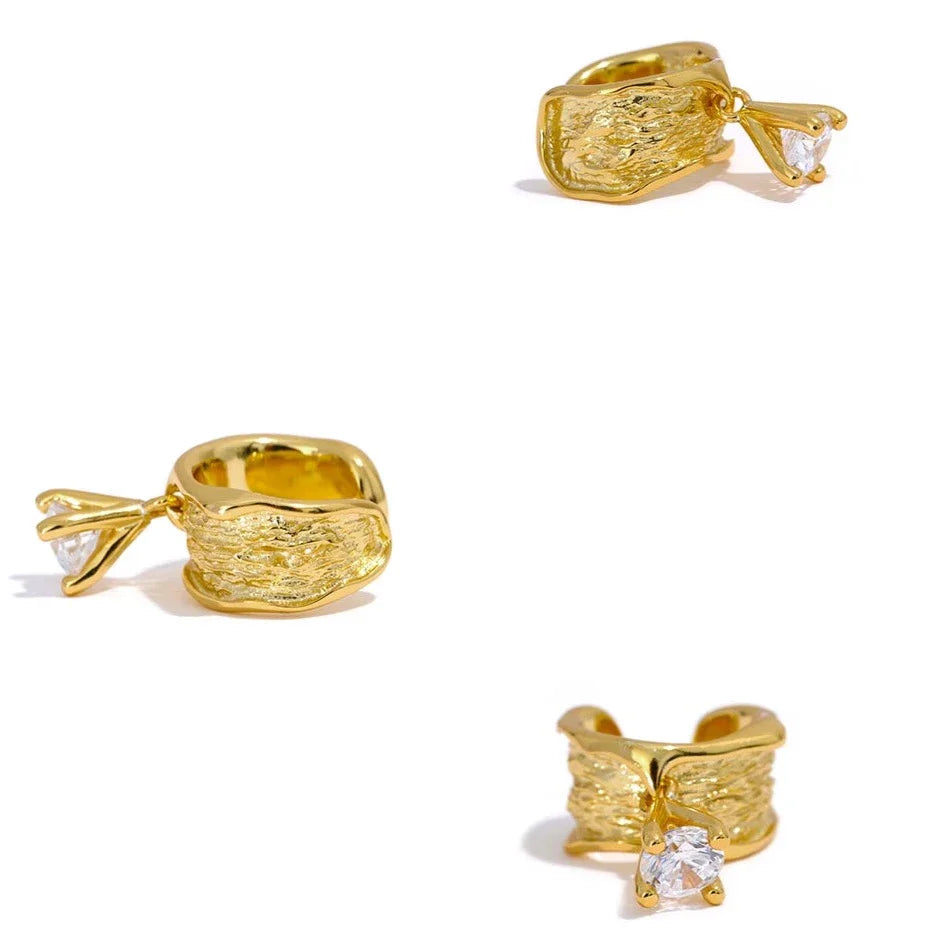 Luxury Cubic Zirconia Pendant Ear Clip