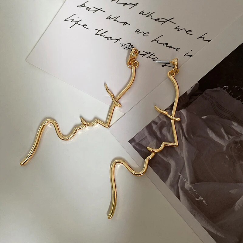 Abstract Face Shape Earrings