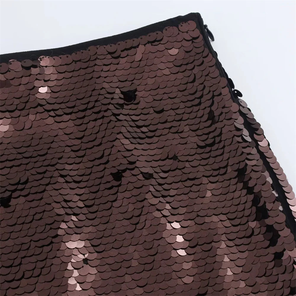 Devora Mermaid Sequin Maxi Pencil Skirt