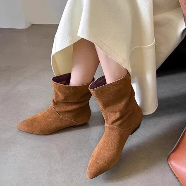 Gwen Slouchy Suede Ankle Boots