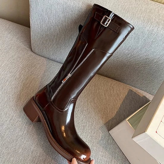 Torvi Vintage Leather Biker Boots