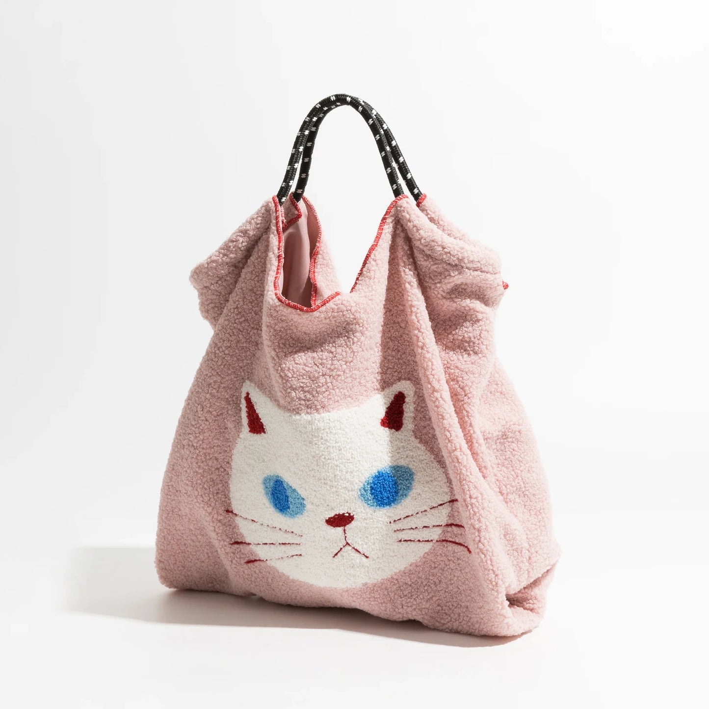 Cat Cartoon Fleece Fur Totes