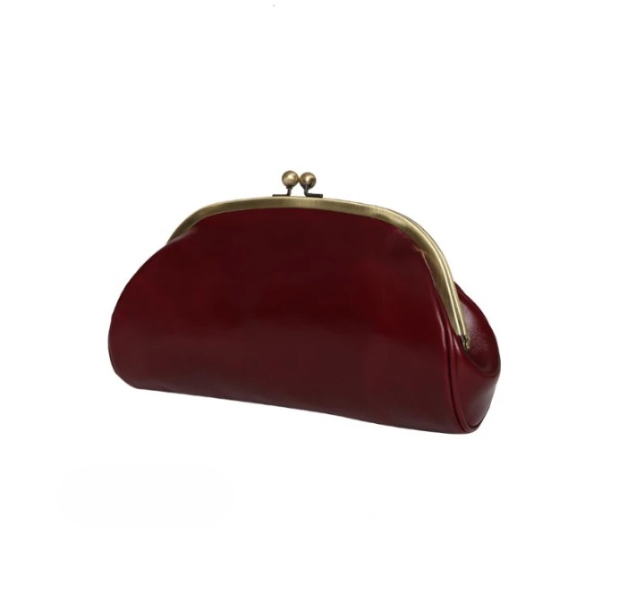 Aki Vintage Faux Leather Coin Clutch Bag