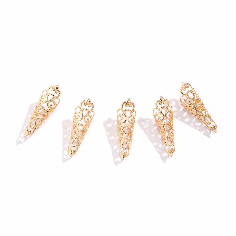 Persian Motif Finger Nail Rings