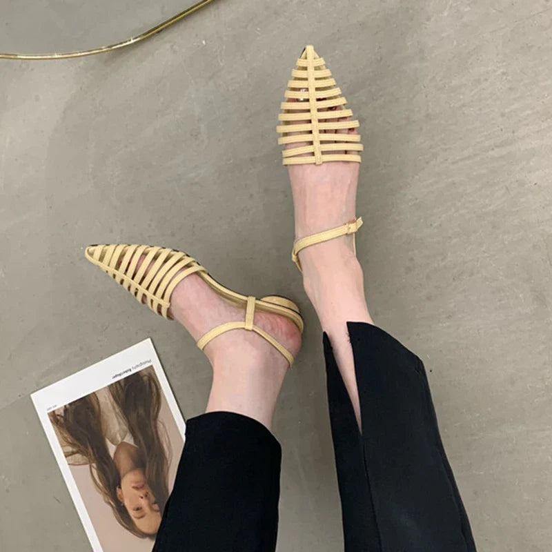 Aluna Multi Lines Strapy Sandals