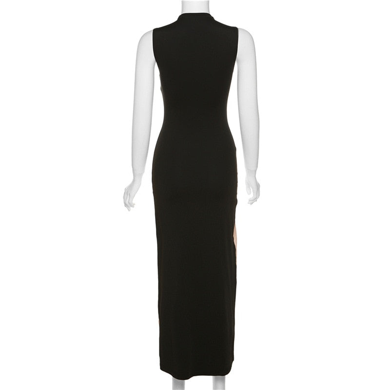 Selina Hands Print Tissue Maxi Dress