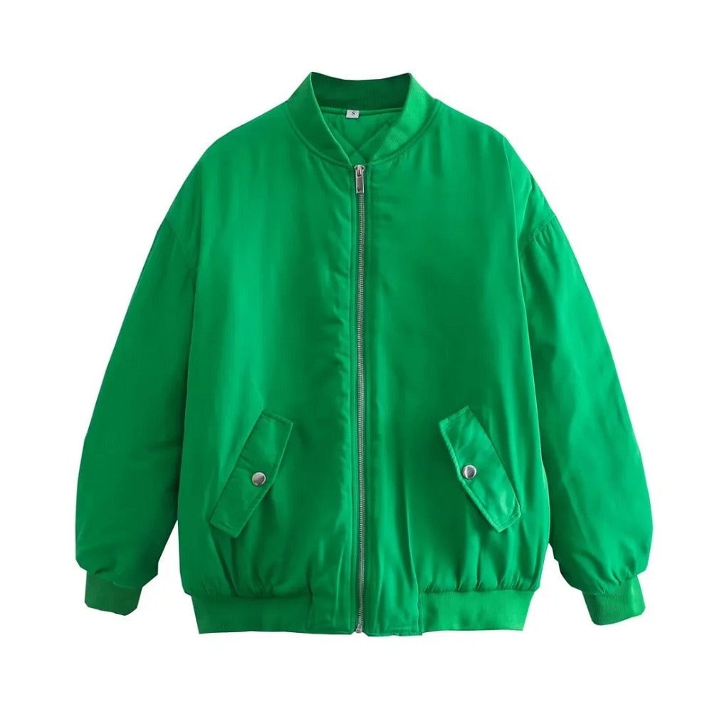 Selma Bomber Jacket with Ruched Sleeves - 7 Colors