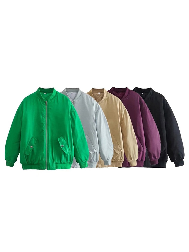 Selma Bomber Jacket with Ruched Sleeves - 7 Colors