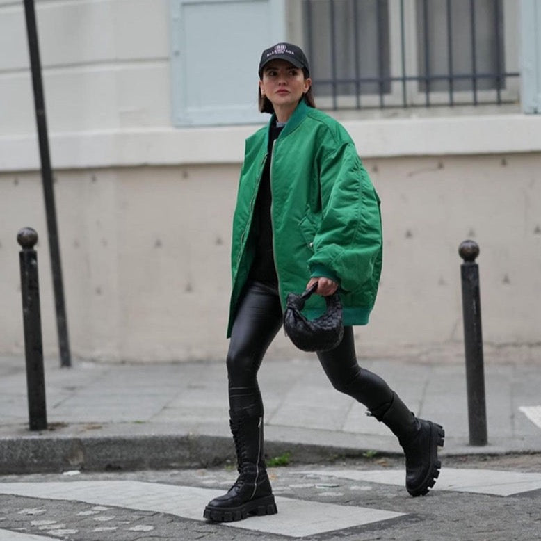 Selma Bomber Jacket with Ruched Sleeves - 7 Colors