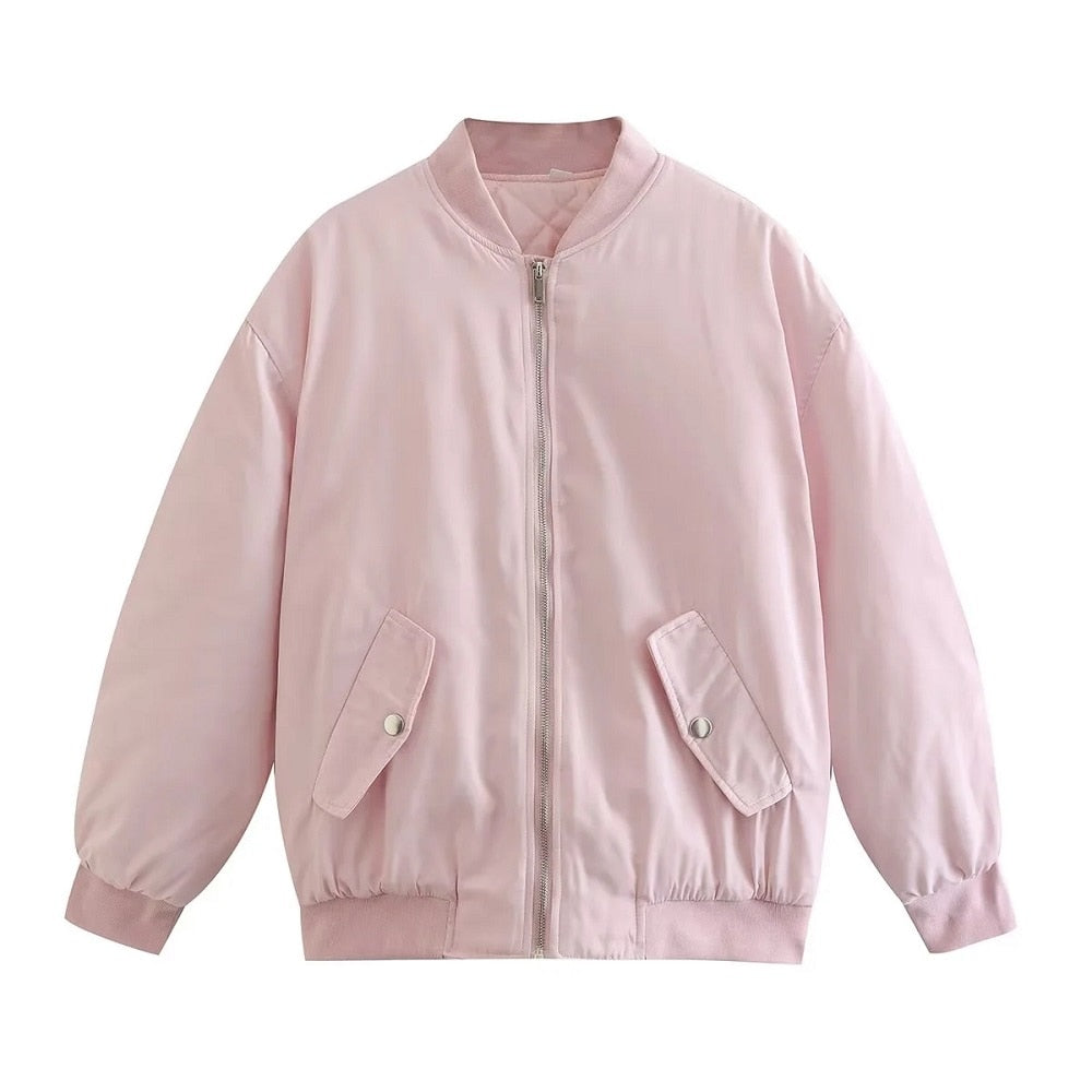 Selma Bomber Jacket with Ruched Sleeves - 7 Colors