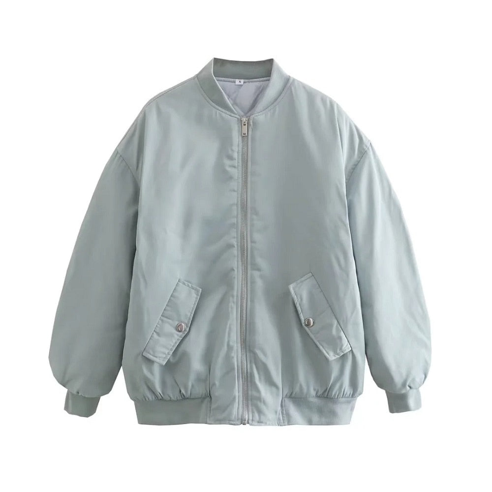 Selma Bomber Jacket with Ruched Sleeves - 7 Colors