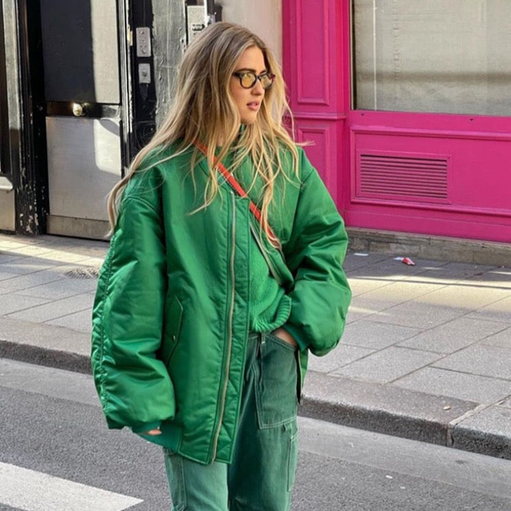 Selma Bomber Jacket with Ruched Sleeves - 7 Colors