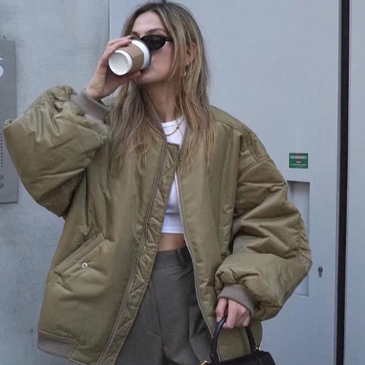 Selma Bomber Jacket with Ruched Sleeves - 7 Colors