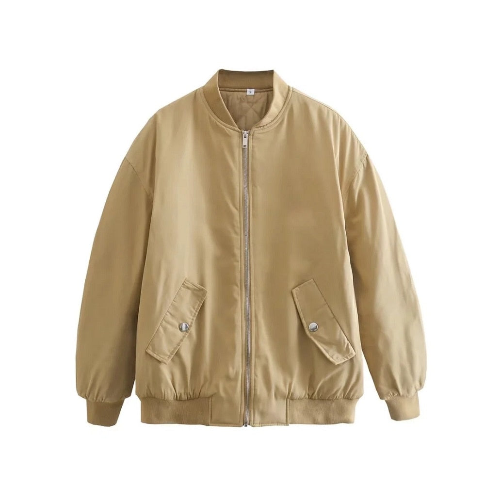 Selma Bomber Jacket with Ruched Sleeves - 7 Colors