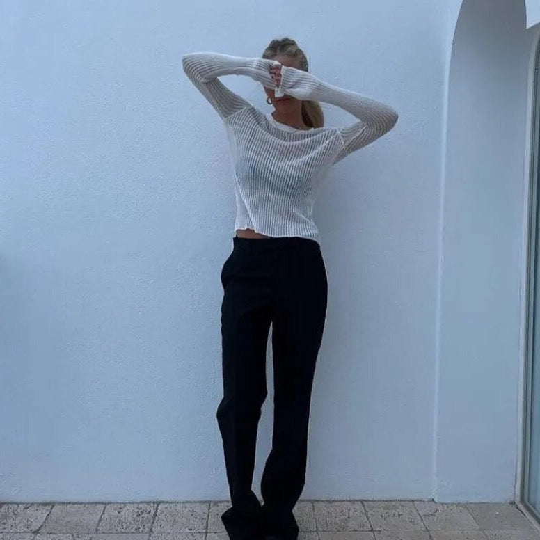 Semi Transparent Vertical Grid Tops