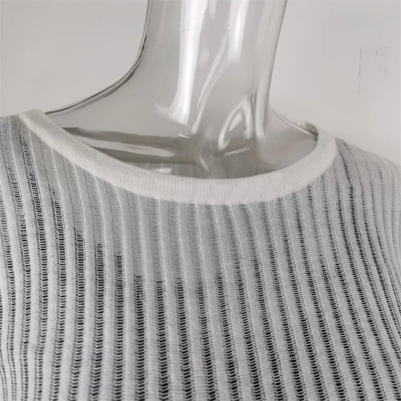 Semi Transparent Vertical Grid Tops