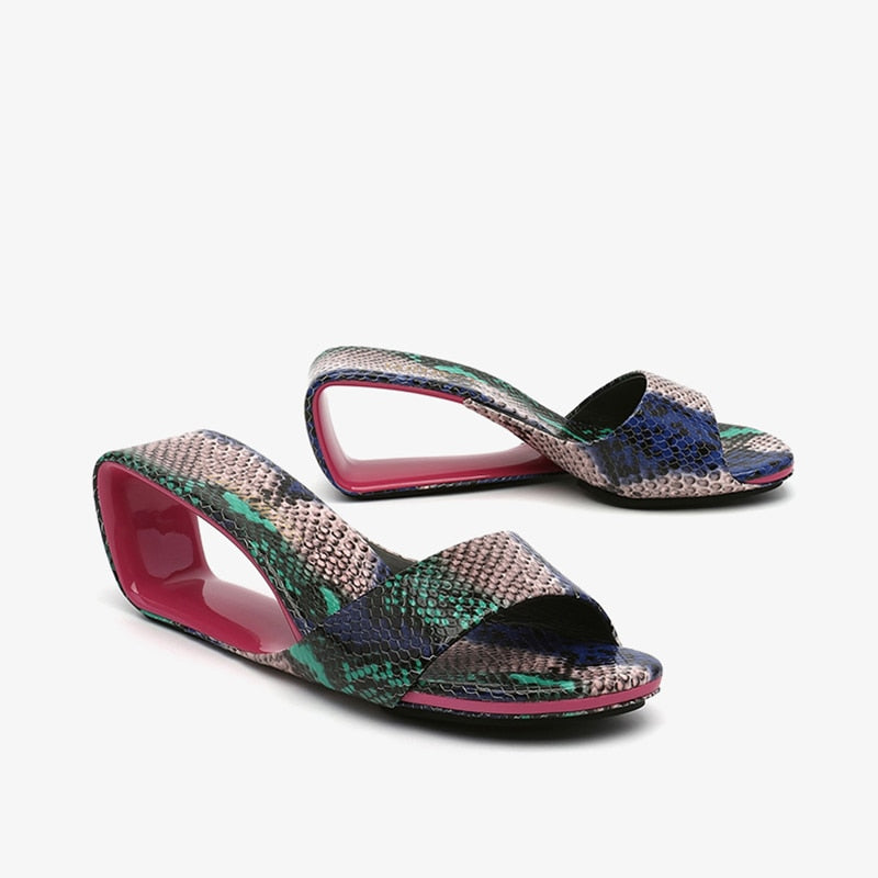 Senji Hollow Heel Geometry Sandals