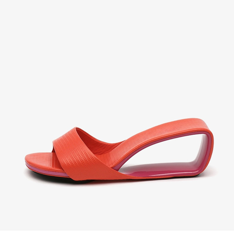 Senji Hollow Heel Geometry Sandals